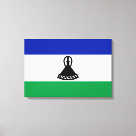 Vlag van Lesotho Canvas Afdruk