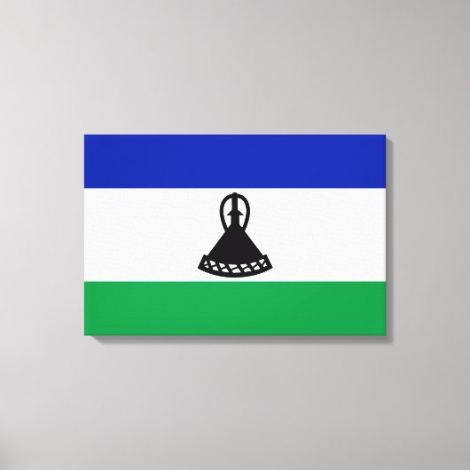 Vlag van Lesotho Canvas Afdruk (Voorkant)