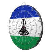 Vlag van Lesotho Dartbord (Voorkant Rechts)