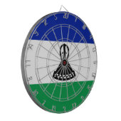 Vlag van Lesotho Dartbord (Voorkant Links)