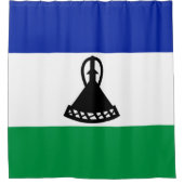 Vlag van Lesotho Douchegordijn (Voorkant)