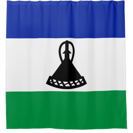 Vlag van Lesotho Douchegordijn (Voorkant)