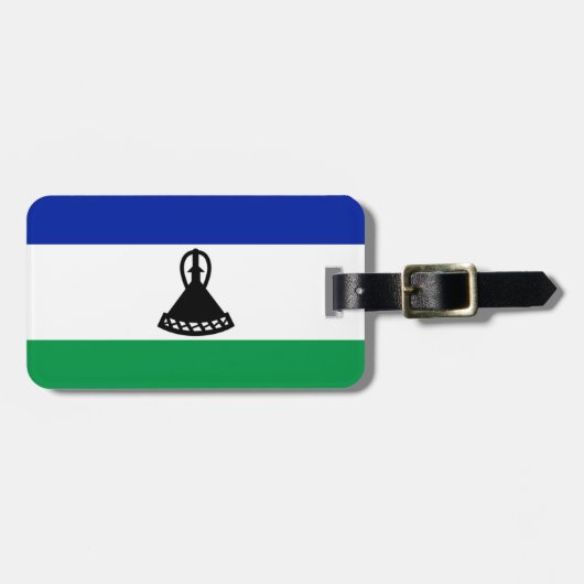 Vlag van Lesotho Easy ID Personal Bagagelabel (Voorkant horizontaal)