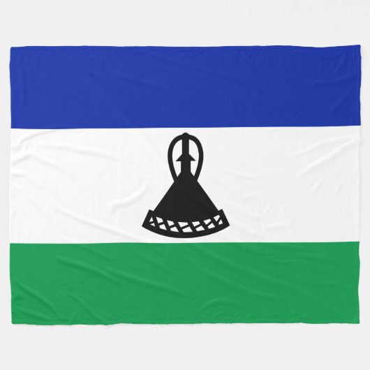 Vlag van Lesotho Fleece Deken (Voorkant (Horizontaal))