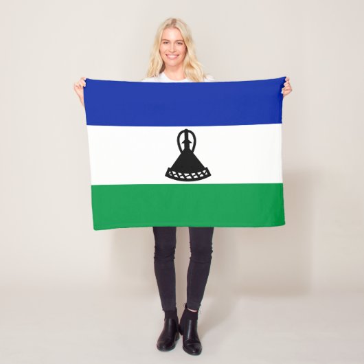 Vlag van Lesotho Fleece Deken (In situ)