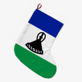 Vlag van Lesotho Grote Kerstsok (Voorkant (Hangend))