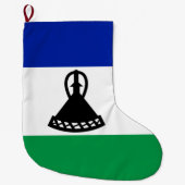 Vlag van Lesotho Grote Kerstsok (Voorkant)