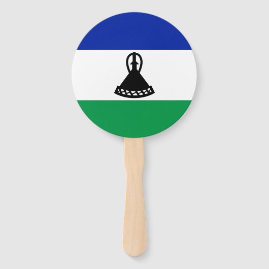 Vlag van Lesotho Handwaaier (Voorkant)