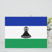 Vlag van Lesotho Kaart (Staand voorkant)