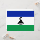 Vlag van Lesotho Kaart (Voorkant / Achterkant in situ)