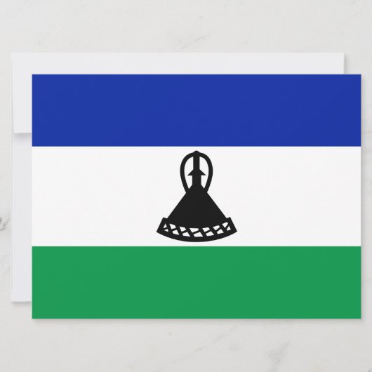 Vlag van Lesotho Kaart (Voorkant)