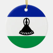 Vlag van Lesotho Keramisch Ornament (Voorkant)