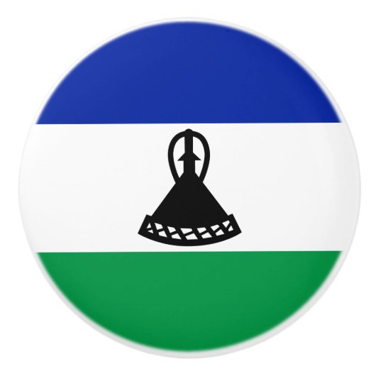 Vlag van Lesotho Keramische Knop (Voorkant)
