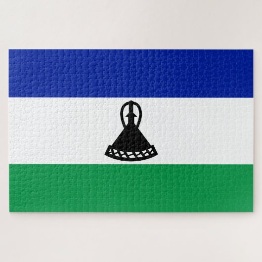 Vlag van Lesotho Legpuzzel (Horizontaal)