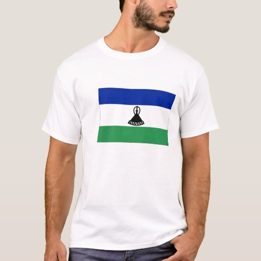 Vlag van Lesotho Mannen T-Shirts (Voorkant)