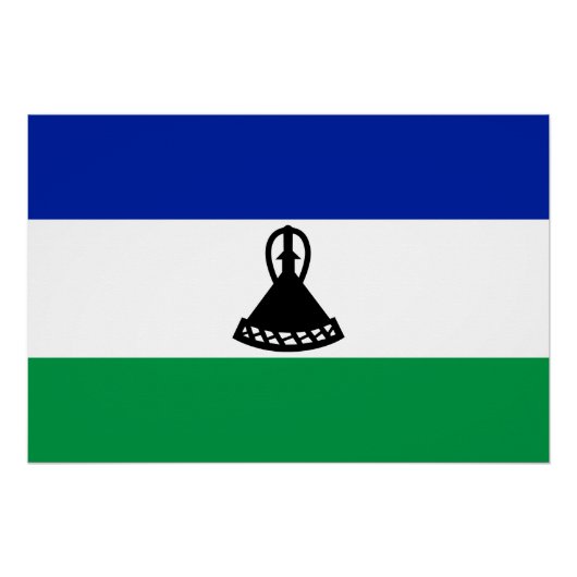 Vlag van Lesotho Perfect Poster (Voorkant)