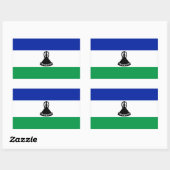 Vlag van Lesotho Rechthoekige Sticker (Vel)