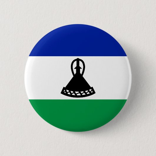 Vlag van Lesotho Ronde Button 5,7 Cm (Voorkant)