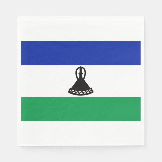Vlag van Lesotho Servet (Voorkant)