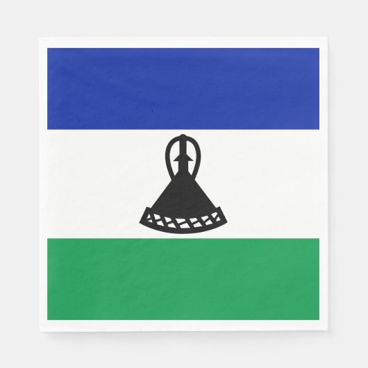 Vlag van Lesotho Servet (Voorkant)