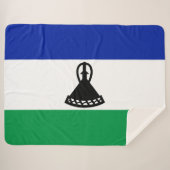 Vlag van Lesotho Sherpa Deken (Voorkant (horizontaal))