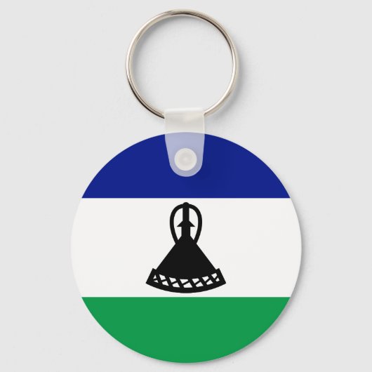 Vlag van Lesotho Sleutelhanger (Voorkant)