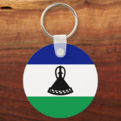 Vlag van Lesotho Sleutelhanger (Voorkant)