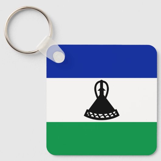 Vlag van Lesotho Sleutelhanger (Voorkant)