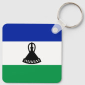Vlag van Lesotho Sleutelhanger (Achterkant)