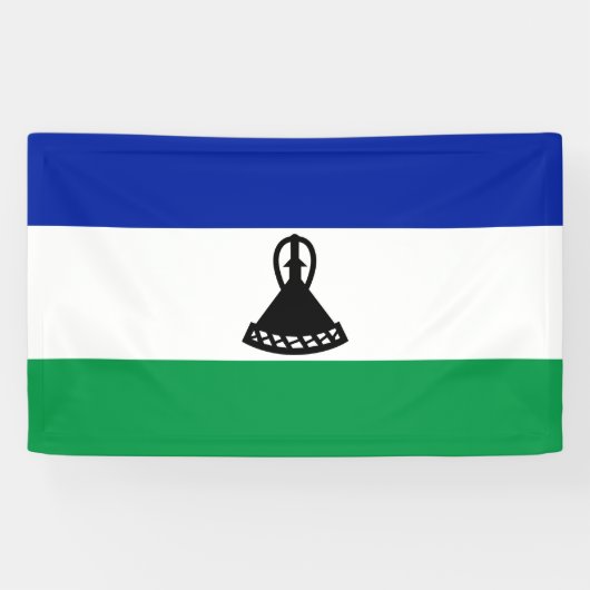 Vlag van Lesotho Spandoek (Horizontaal)