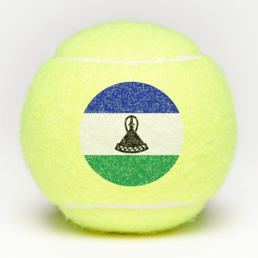 Vlag van Lesotho Tennisballen (Voorkant)