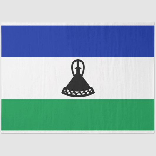 Vlag van Lesotho Tissuepapier (Voorkant)
