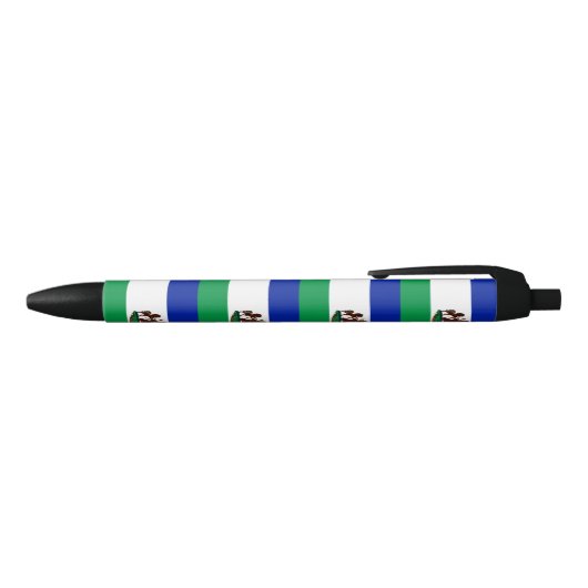 Vlag van Lesotho Zwarte Inkt Pen (Bovenkant)
