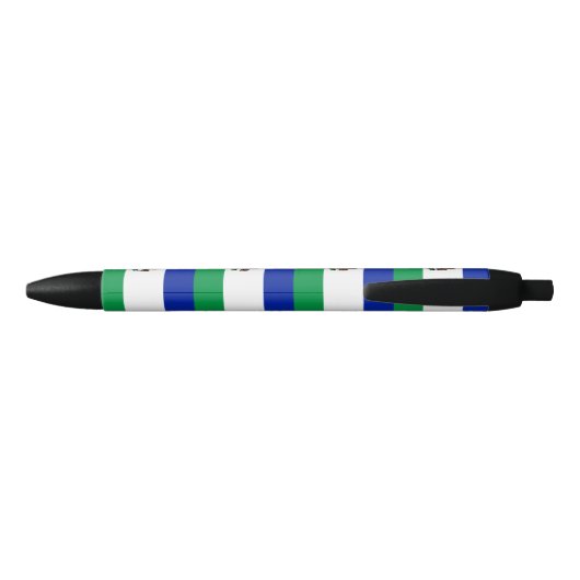 Vlag van Lesotho Zwarte Inkt Pen (Achterkant)