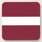 vlag van Letland Bier Onderzetter (Voorkant)