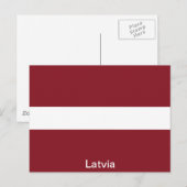 Vlag van Letland Briefkaart (Voorkant / Achterkant)