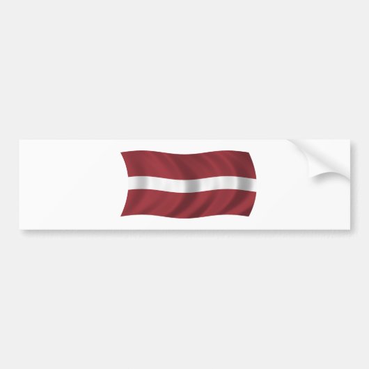 Vlag van Letland Bumpersticker (Voorkant)