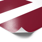 vlag van Letland Foto Afdruk (Hoek)