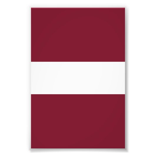 vlag van Letland Foto Afdruk (Voorkant)
