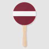 vlag van Letland Handwaaier (Voorkant)