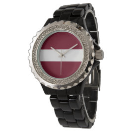 vlag van Letland Horloge