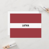 Vlag van Letland Kaart (Voorkant / Achterkant in situ)