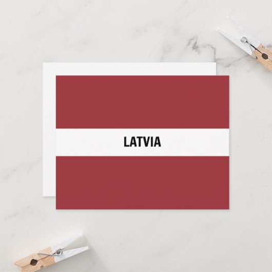 Vlag van Letland Kaart (Voorkant / Achterkant in situ)