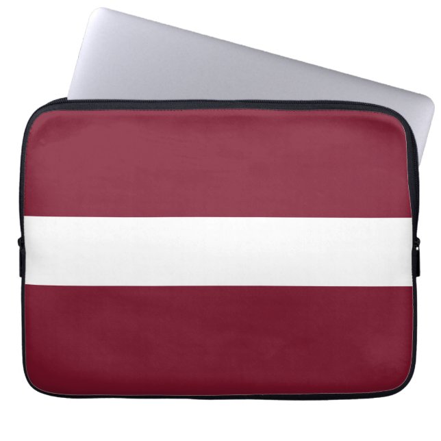vlag van Letland Laptop Sleeve (Voorkant)