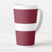 vlag van Letland Latte Mok (Rechterhoek)