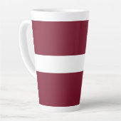 vlag van Letland Latte Mok (Linkerhoek)