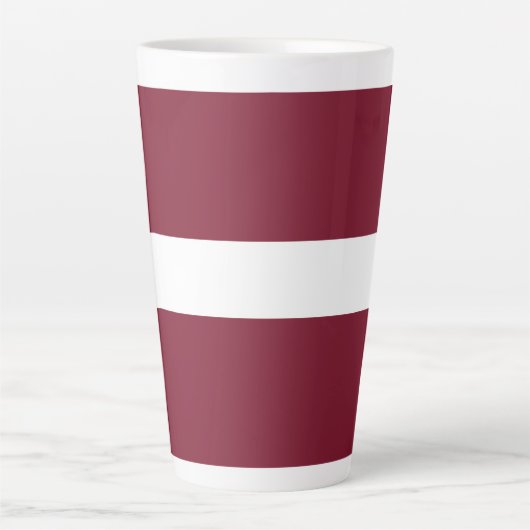 vlag van Letland Latte Mok (Voorkant)