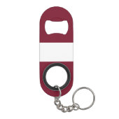vlag van Letland Mini Flessenopener (Achterkant)