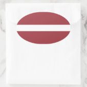Vlag van Letland Ovale Sticker (Tas)