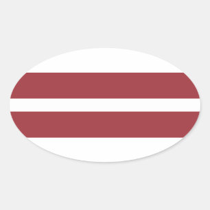 Vlag van Letland Ovale Sticker